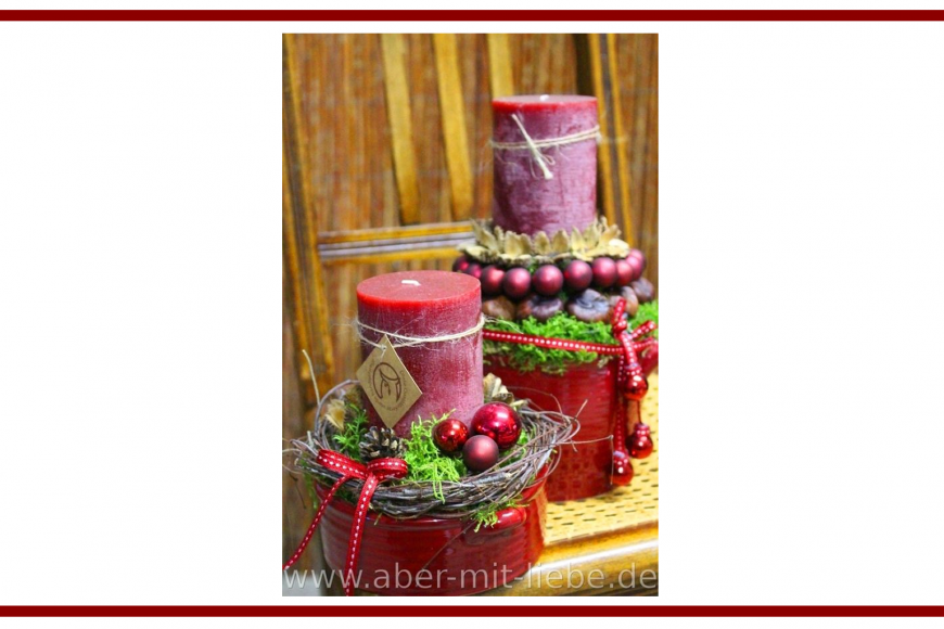 Idee dal web per una candela natalizia –  Ideas from the web for a Christmas candle