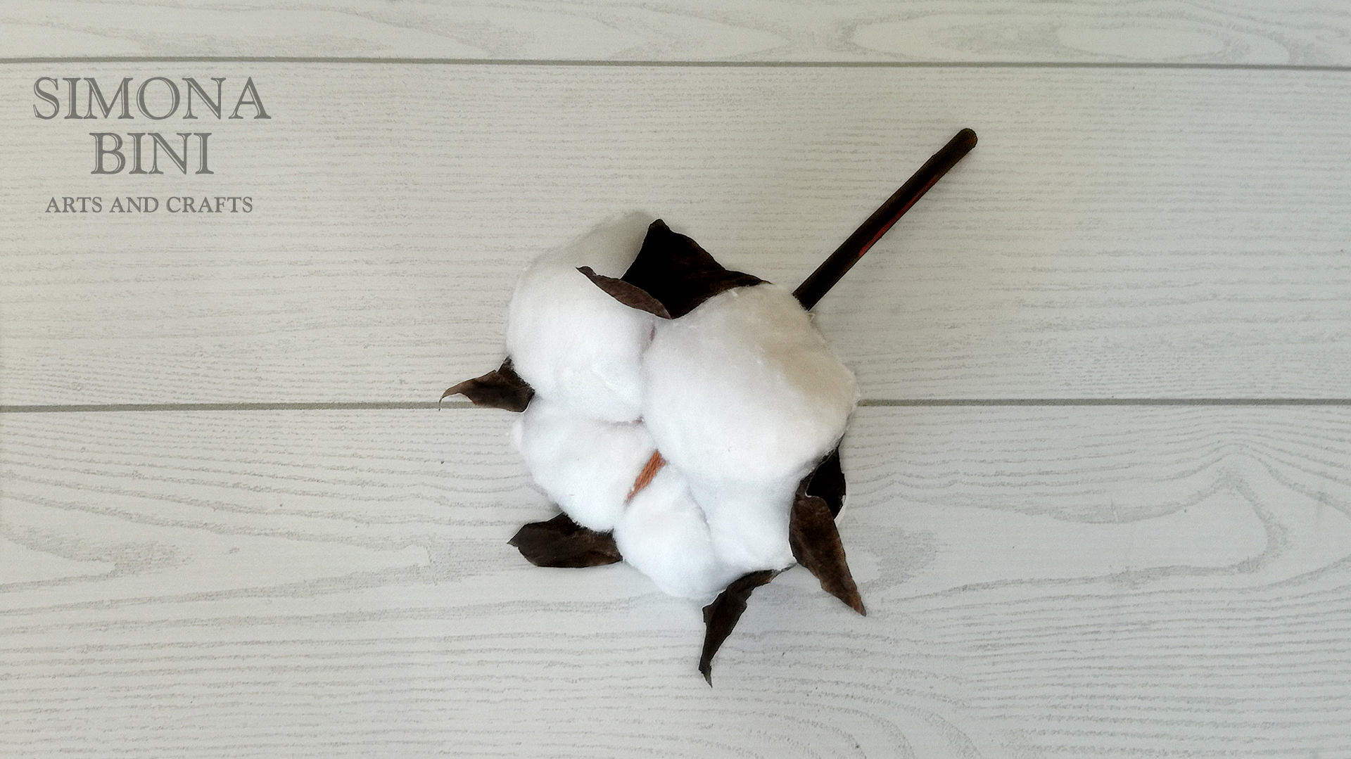 Finto fiore di cotone – Fake cotton flower – Simona Bini