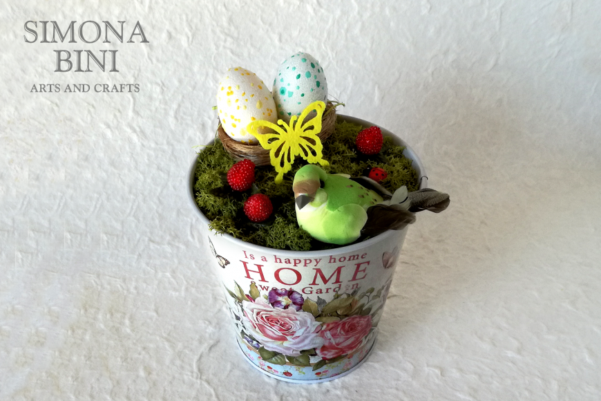 Vasetto di Pasqua in verde –  Green Easter pot