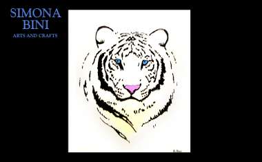 Dipinto su vetro Tigre bianca – Painted on glass White tiger